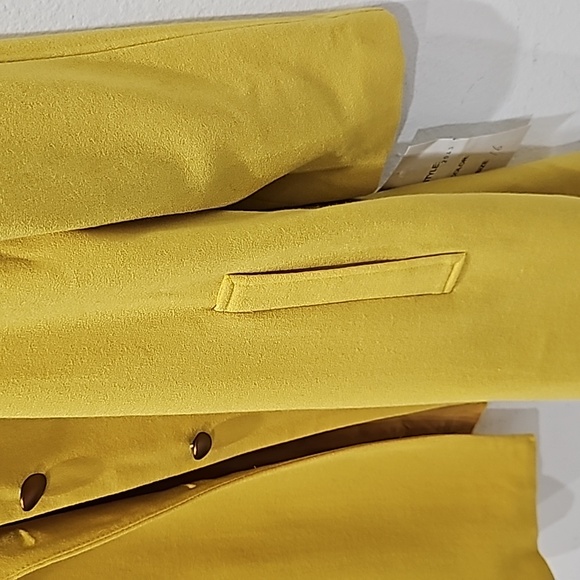 Roma Delana, Wool Coat Jacket with Mink triming yellow Size 16 NWT - Picture 12 of 15